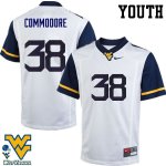 Youth West Virginia Mountaineers NCAA #38 Shane Commodore White Authentic Nike Stitched College Football Jersey NG15I16NU